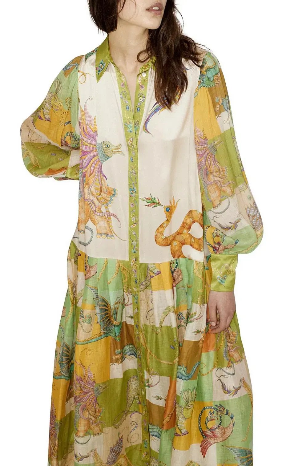 Alemais Jerome Shirtdress Multi Size 16 photo 4
