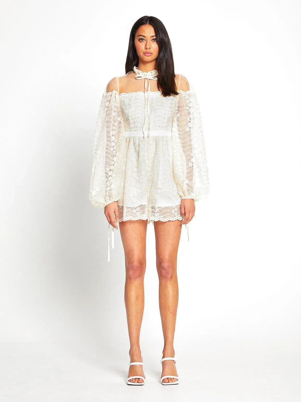 ALICE MCCALL CREME MOONSTRUCK PLAYSUIT - SIZE 10 AU/6 US (RRP $395) photo 2