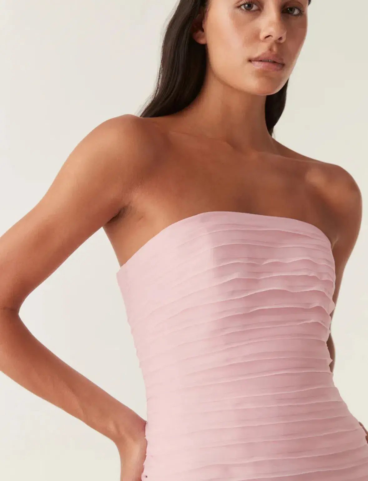 Aje Soundscape Maxi Dress in Chalk Pink Size AU 10 photo 4