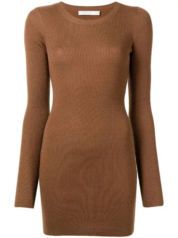 Bec & Bridge Freya L/S Mini Dress Chocolate Size 10 photo 4