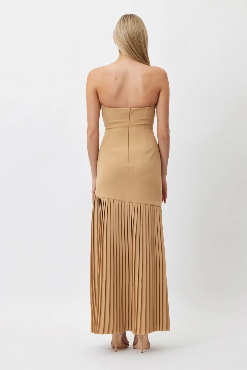BIANCA & BRIDGETT MARA PLEATED DRESS - BEIGE photo 4