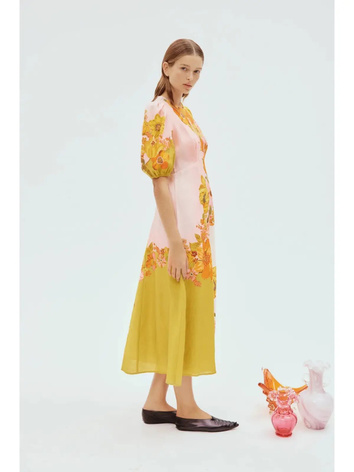 Alemais Silas Midi Dress In Multi Size AU 10 photo 3