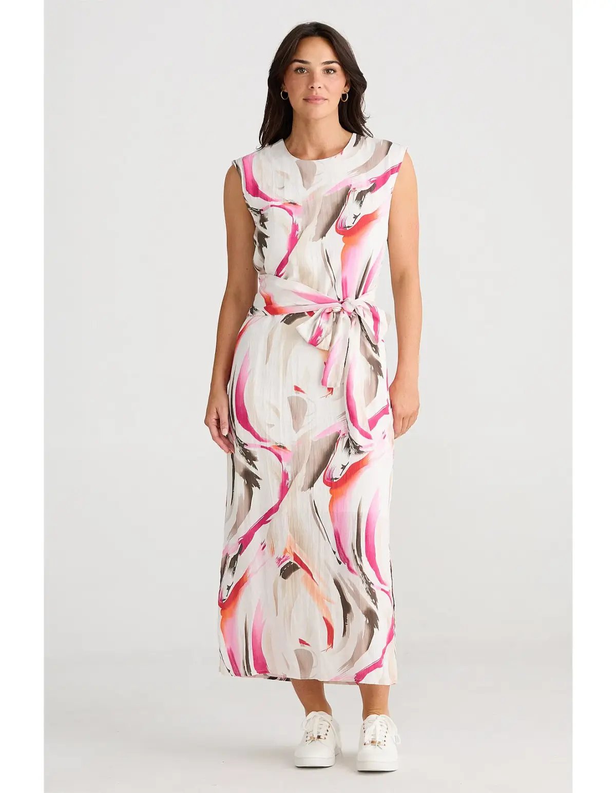 Brave + True Turning Point Dress Midi Dress in Boysenberry Swirl Print Size 10/M photo 2