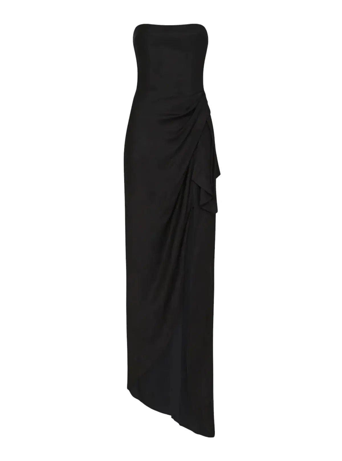 Manning Cartell Asymmetrical Games Strapless Gown in Black Size 10 photo 4