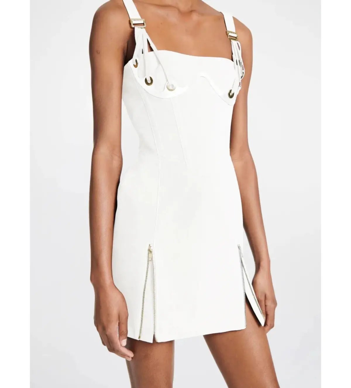 Dion Lee Fan Laced Mini Dress Ivory Size AU 4 photo 4