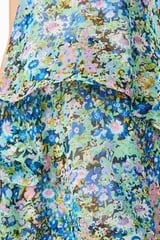 Elliatt Armani Tiered Maxi Dress In Blue Floral Size M photo 3