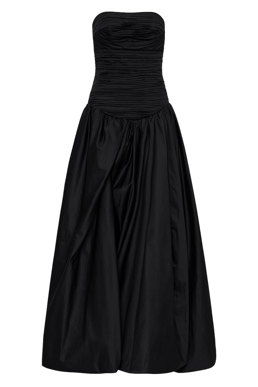 AJE VIOLETTE BUBBLE HEM MAXI DRESS - BLACK photo 2