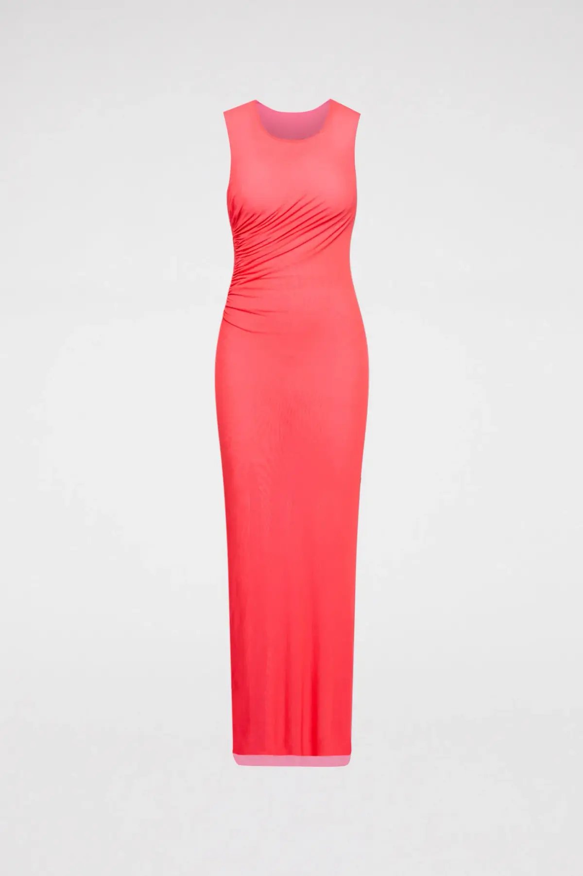 Scanlan and Theodore Italian Mesh Gathered Dress in Pink Size 4 photo 3