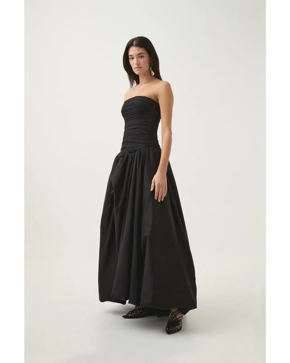Aje Violette Bubble Hem Maxi Dress in Black Size AU 8 photo 2