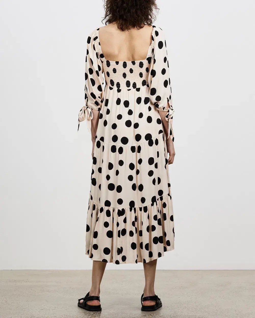 Kivari Rammy Polka Dot Midi Dress Print Size 16 photo 3
