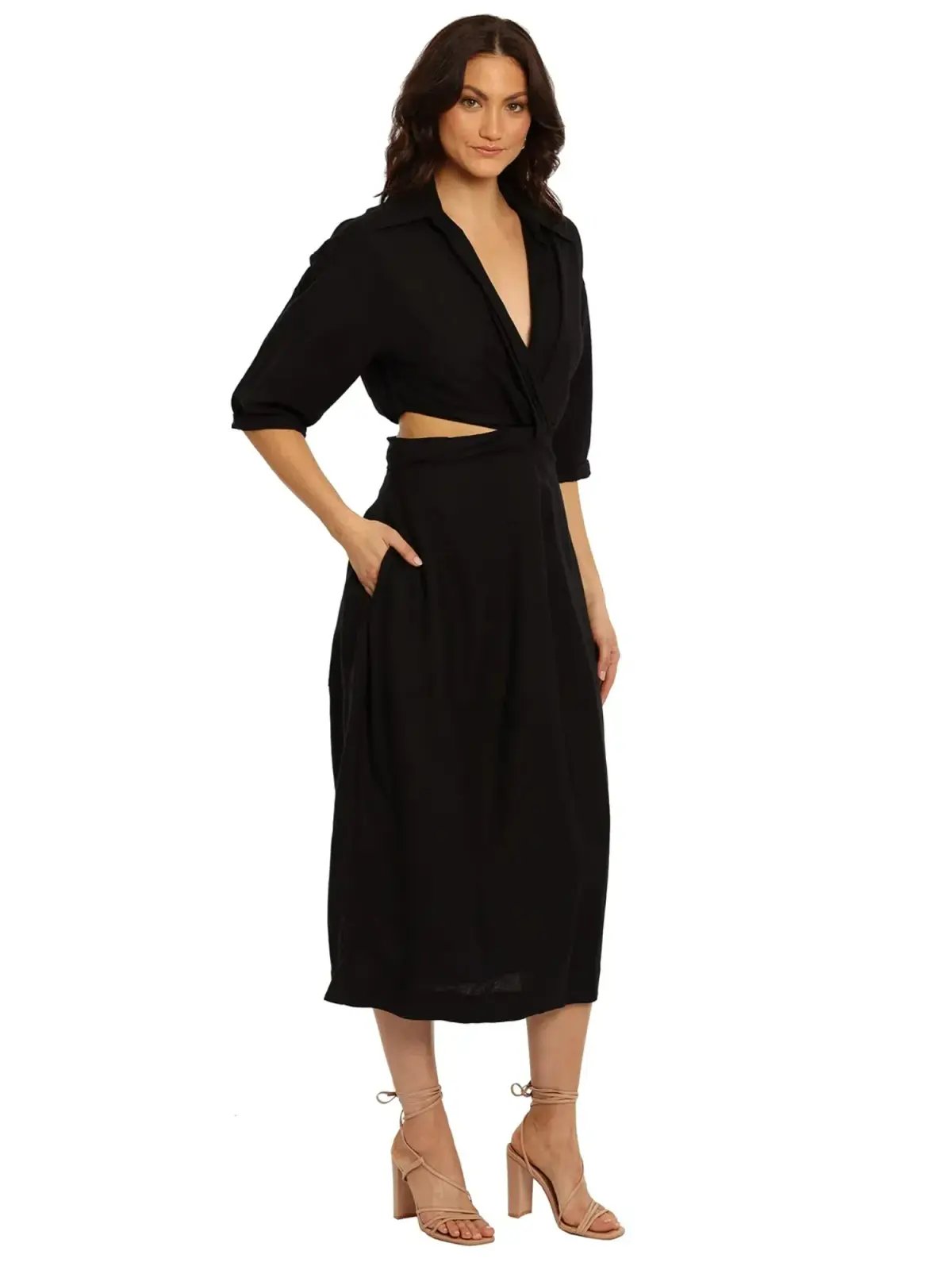 Camilla and Marc Marina Midi Dress Black Size AU  12 photo 2