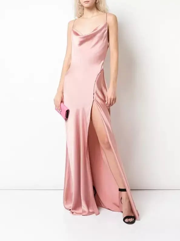 Jonathan Simkhai Satin Maxi Slip Gown Rose Size S (AU 8) photo 4