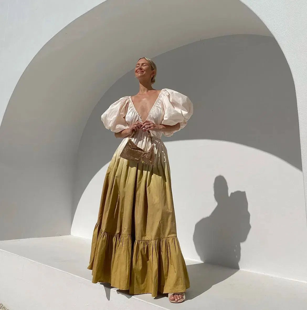 Rooh Collective Birthday Gown Sun Ombre Size 14 photo 2