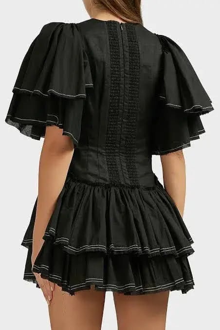 Aje Bennett Mini Dress Black Size 6 photo 2