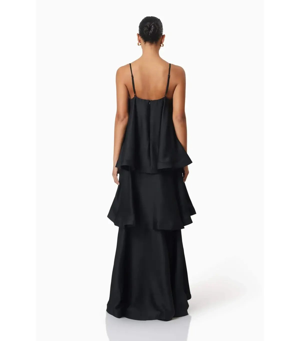 Elliatt Tilly Tiered Maxi Dress Black Size AU 10 photo 4