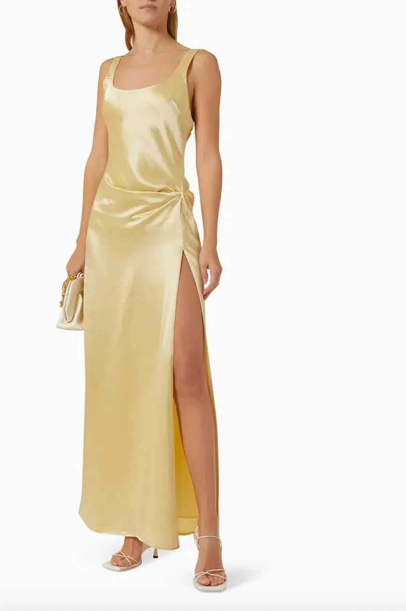 Anna Quan Etta Dress Champagne/Yellow Size 12 photo 5
