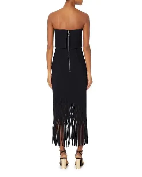Dion Lee Strapless Laser Cut Dress Black Size AU 8 photo 2