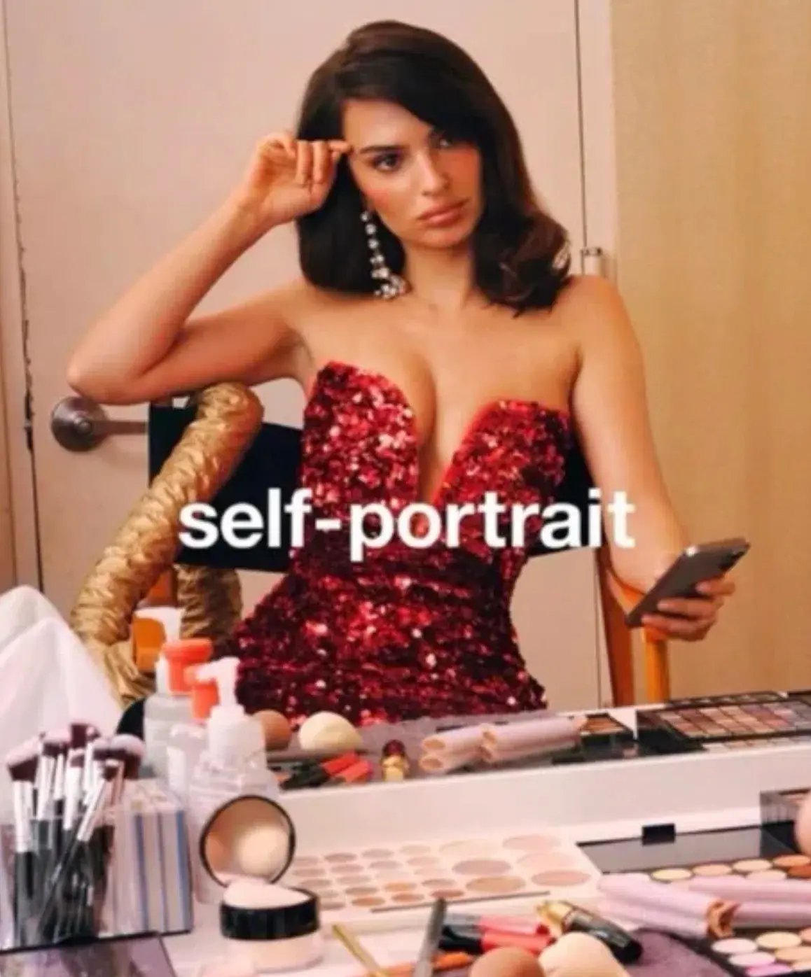 Self Portrait 3D Sequin Maxi Dress Red Size XS AU 6 photo 2