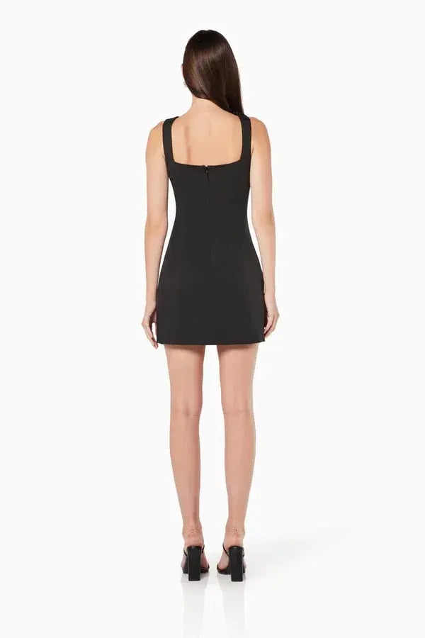Elliatt Trompe 3D Floral Mini Dress Black Size L/ Au 12 photo 2