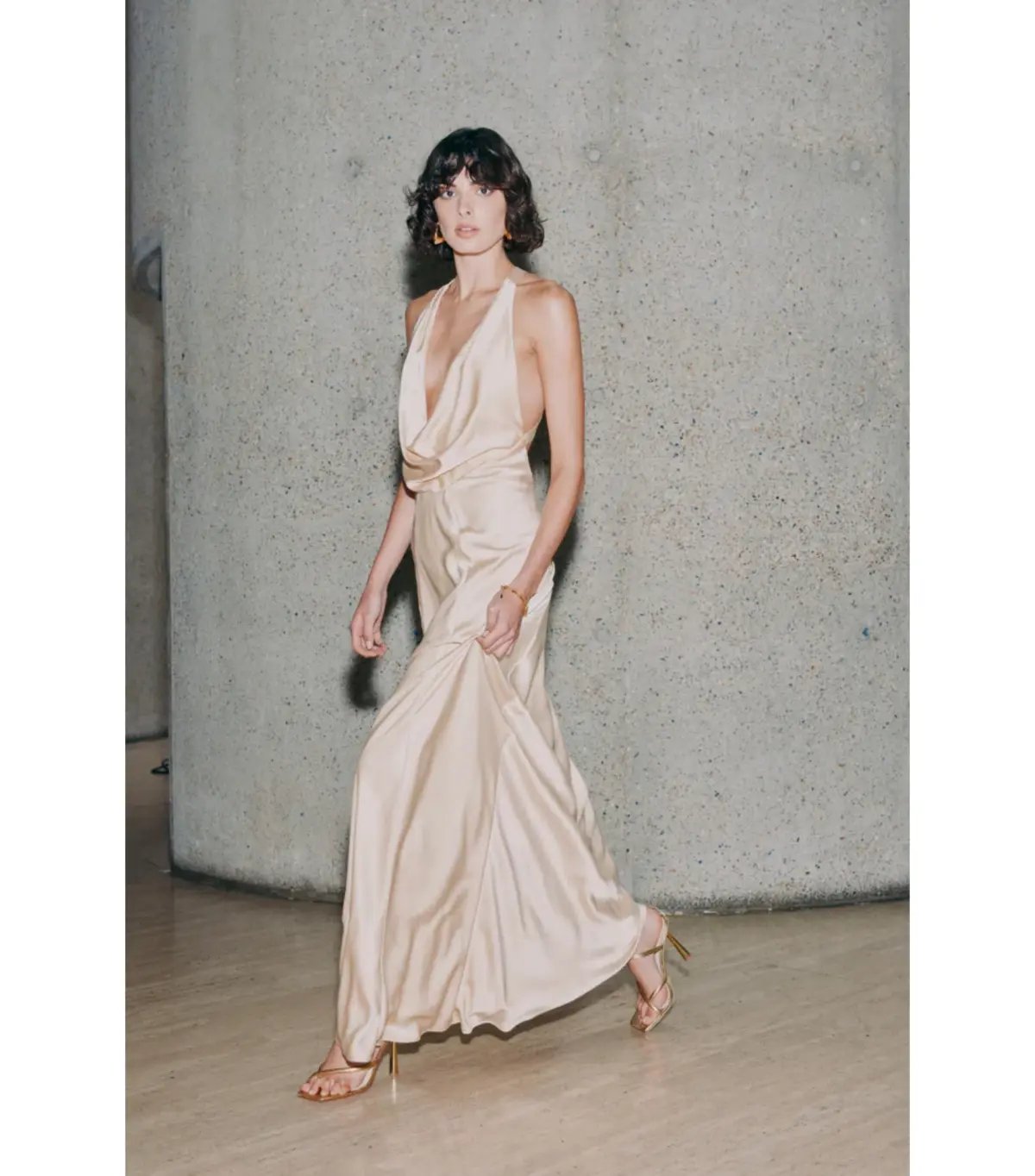Manning Cartell Charmed Cowl Slip Maxi Dress Champagne Size AU 8 photo 4