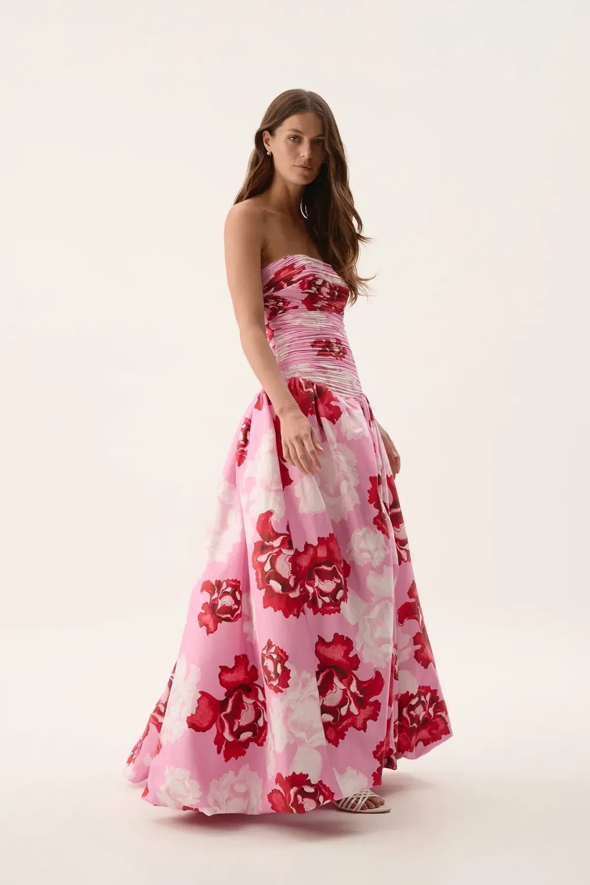 Aje Behold Maxi Dress in Pink Boldly Blooming Size AU 16 photo 2