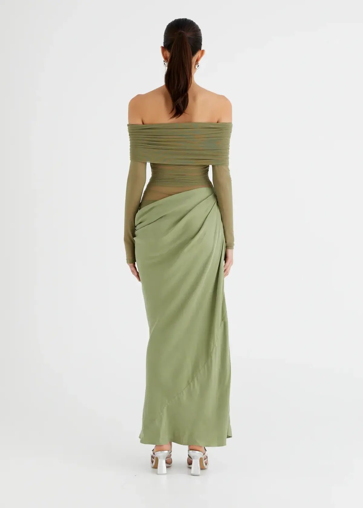 BENNI Yasmin Maxi Dress in Pistachio Size 8 photo 3