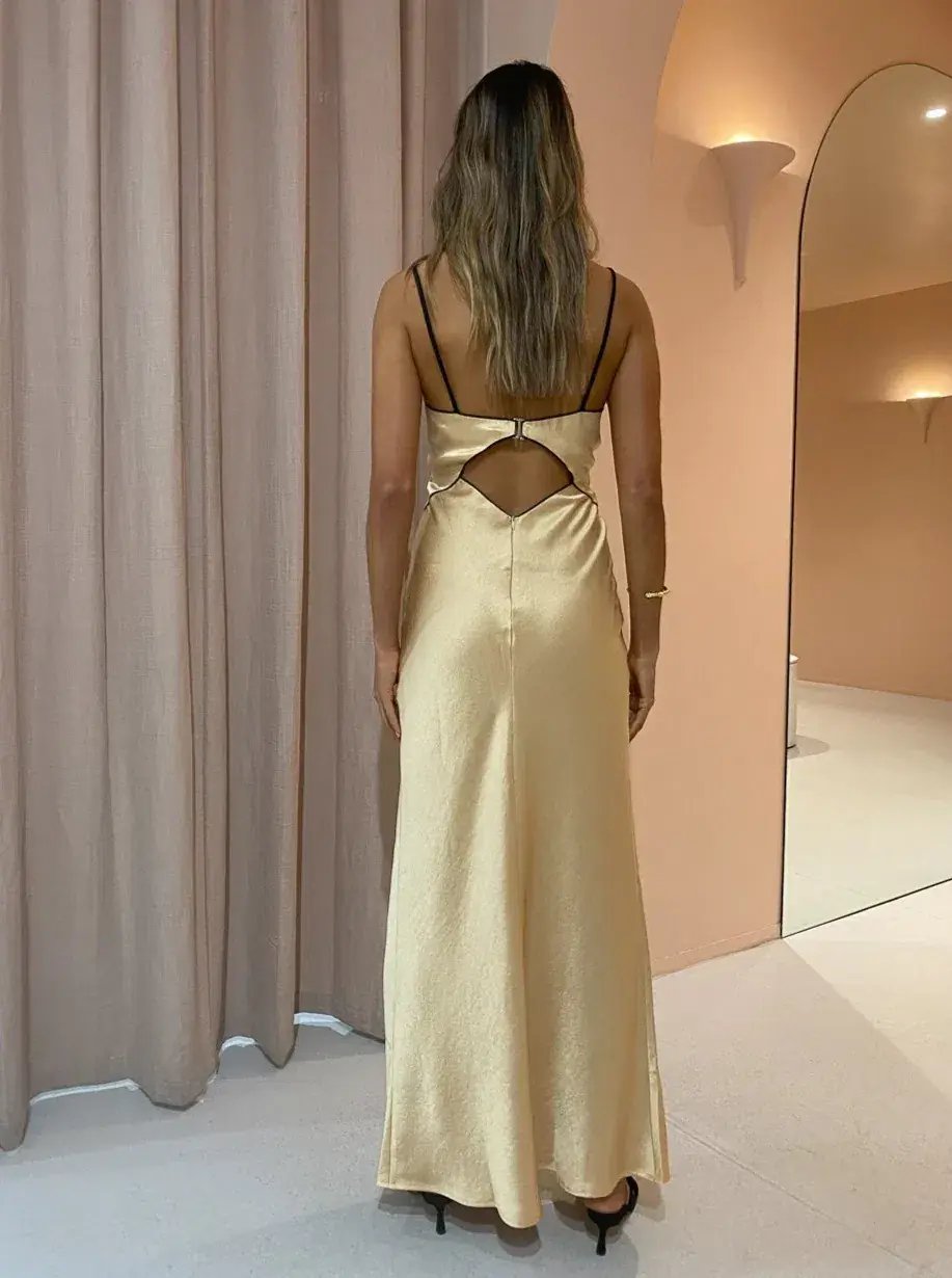 Bec & Bridge Hazel Dress Maxi Dress Wheat Size AU 10 photo 3