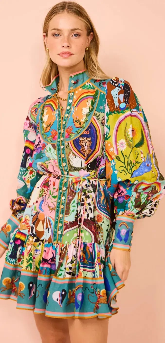 Alemais Evergreen Mini Dress In Multi Size 8 photo 2