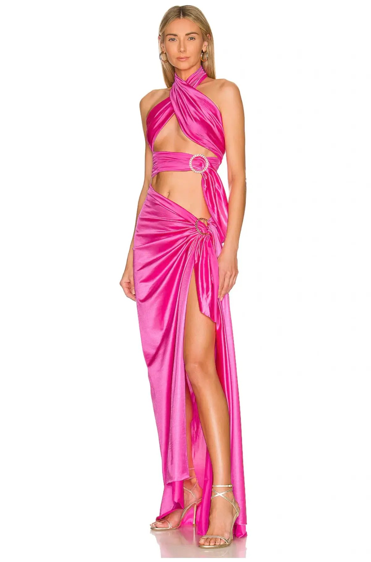 Bronx & Banco Cleopatra Maxi Dress Pink Size 8 photo 3