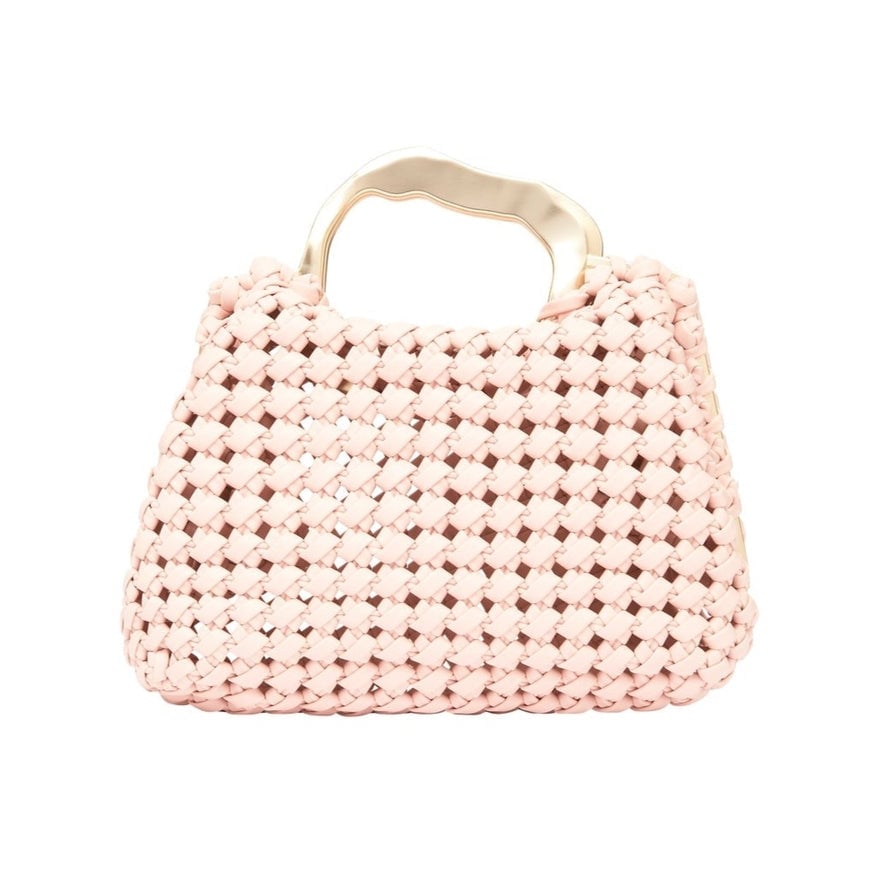 Aje Mini Weave Clutch | Blush photo 4