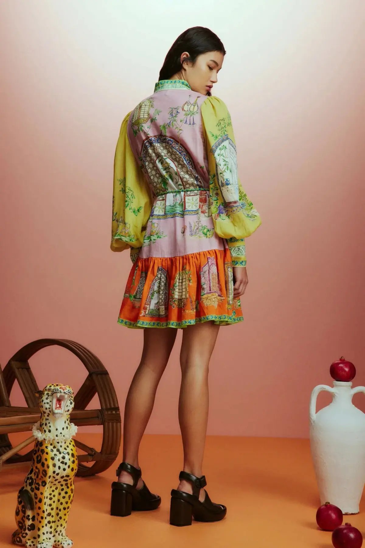 Alemais Monte Mini Dress Multi Print Size 8 photo 2