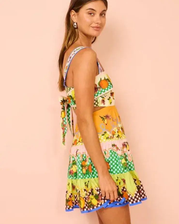 Alemais Lemonis Cut Out Mini Dress Multi Size 8 photo 3