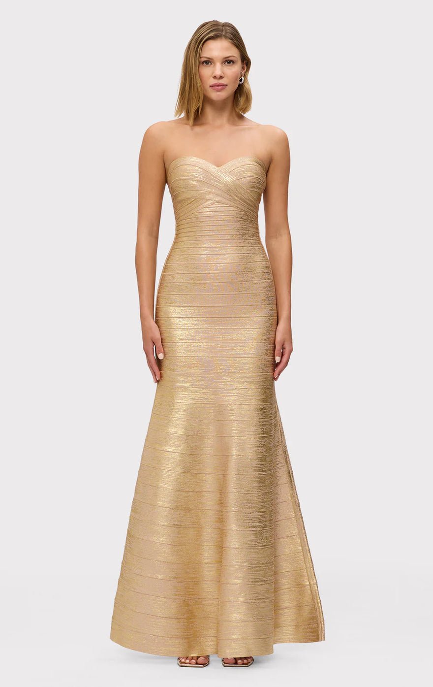 Hervé Léger The Sara gown -  Gold Foil photo 2