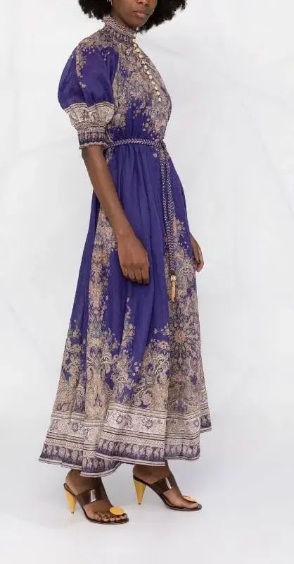 Zimmermann Anneke Swing Dress Indigo Size 3 / Au 14 photo 4