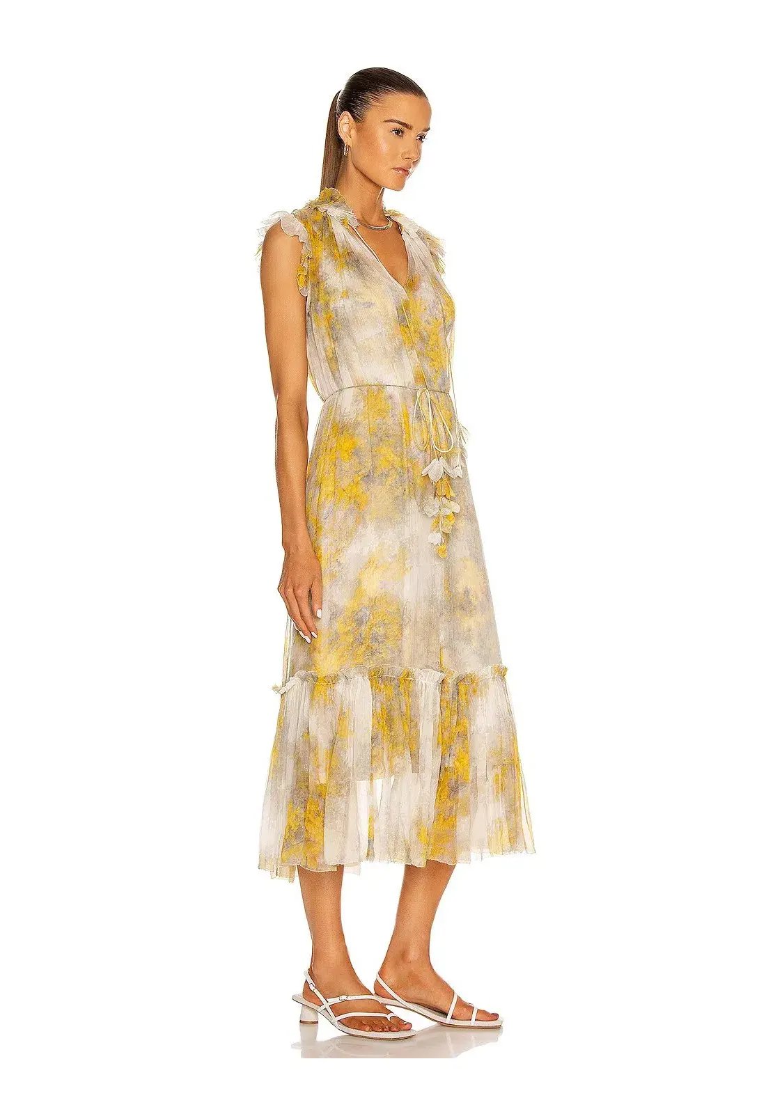 Zimmerman Botanica Wattle Midi Dress Floral Print Size 2/ AU 12 photo 2