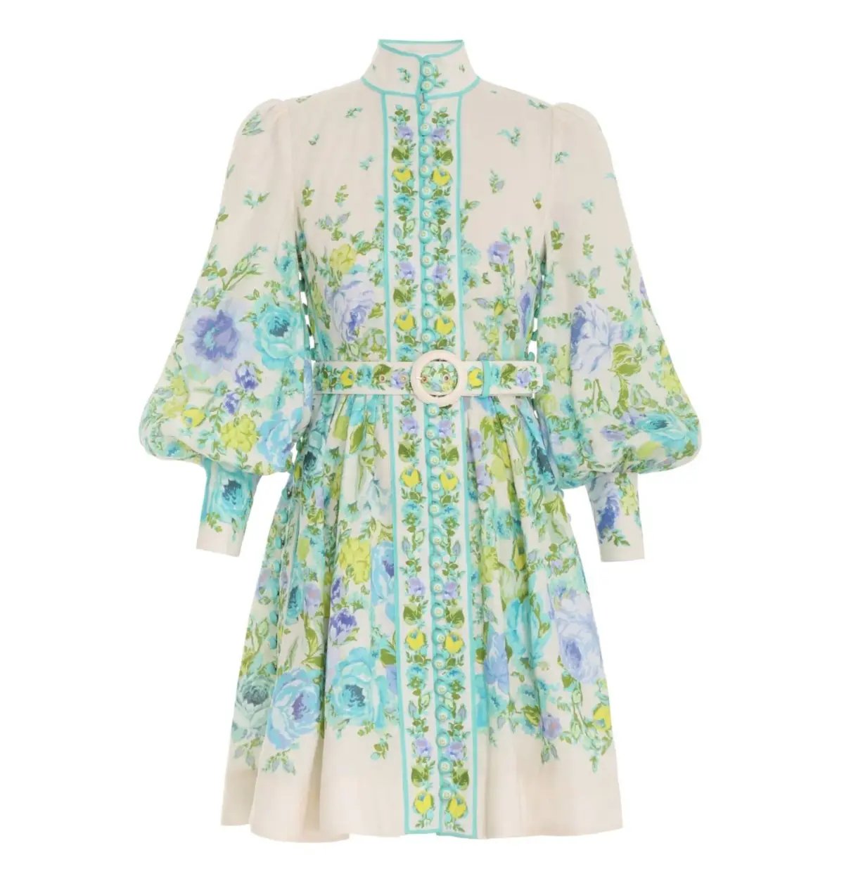 Zimmermann Raie Buttoned Mini Dress Floral Size 3 / AU 14 photo 4