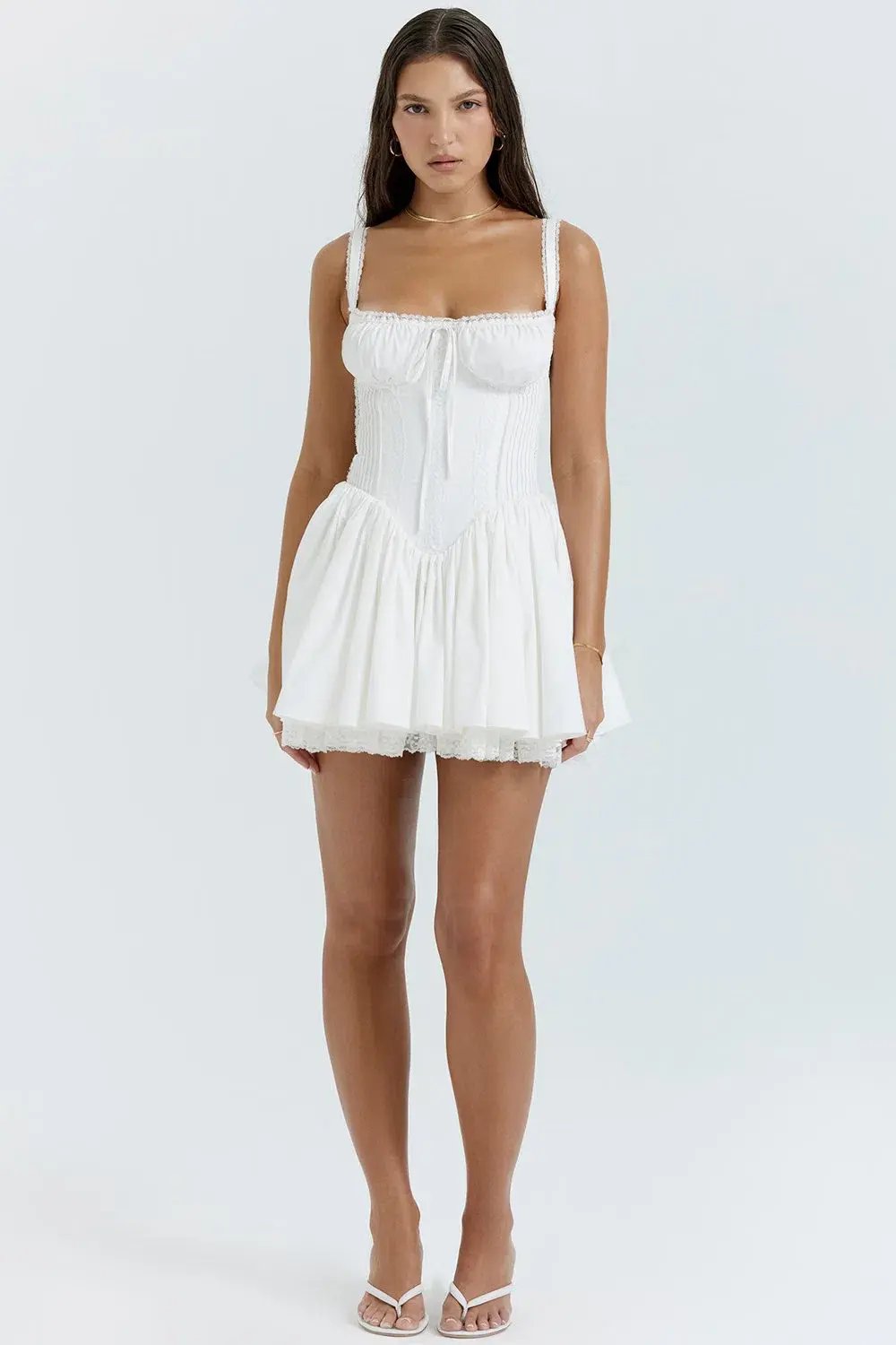 Manning Cartell Reverie Lace Sleeve Dress White Size 10 photo 41