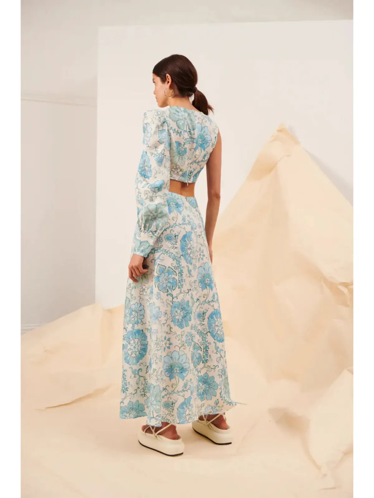 Kate Ford Nemea Opened Gown Floral Print Size AU 4 photo 3