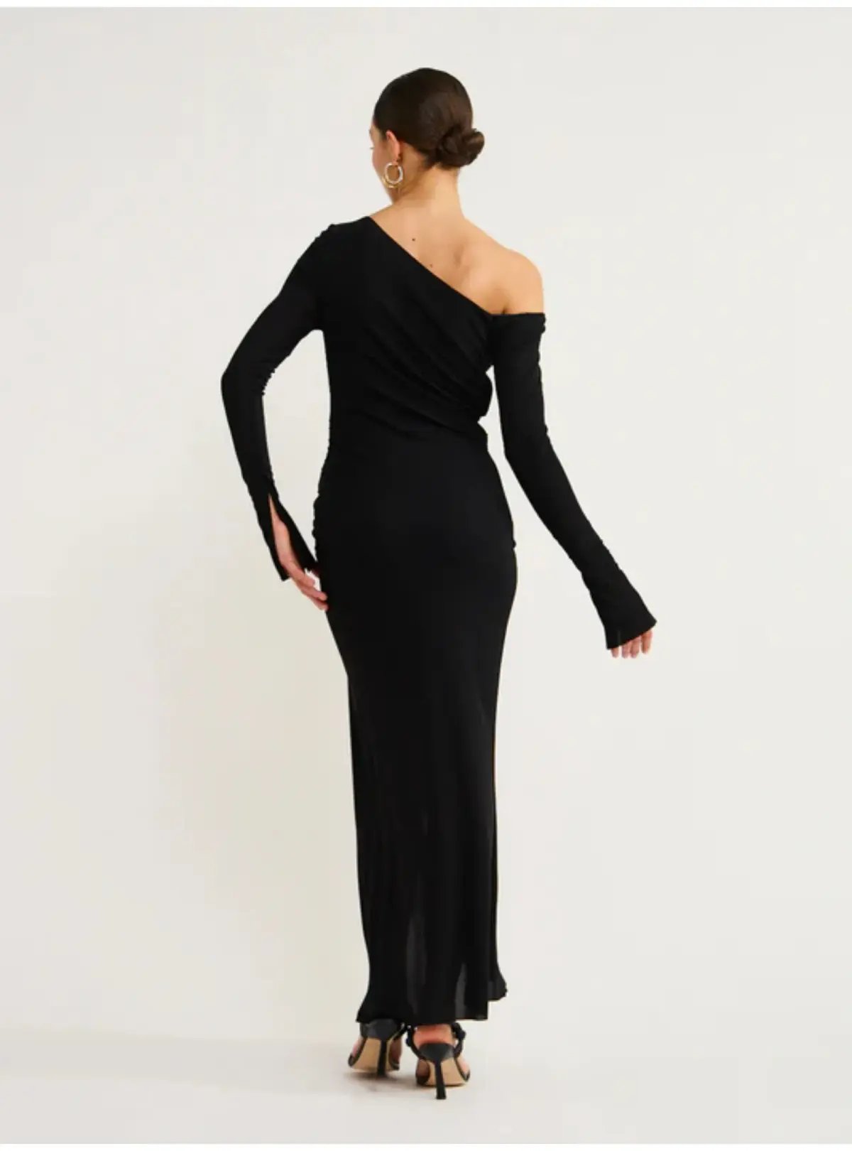Bec & Bridge Monette Asym L/S Maxi Dress Black Size AU 8 photo 4