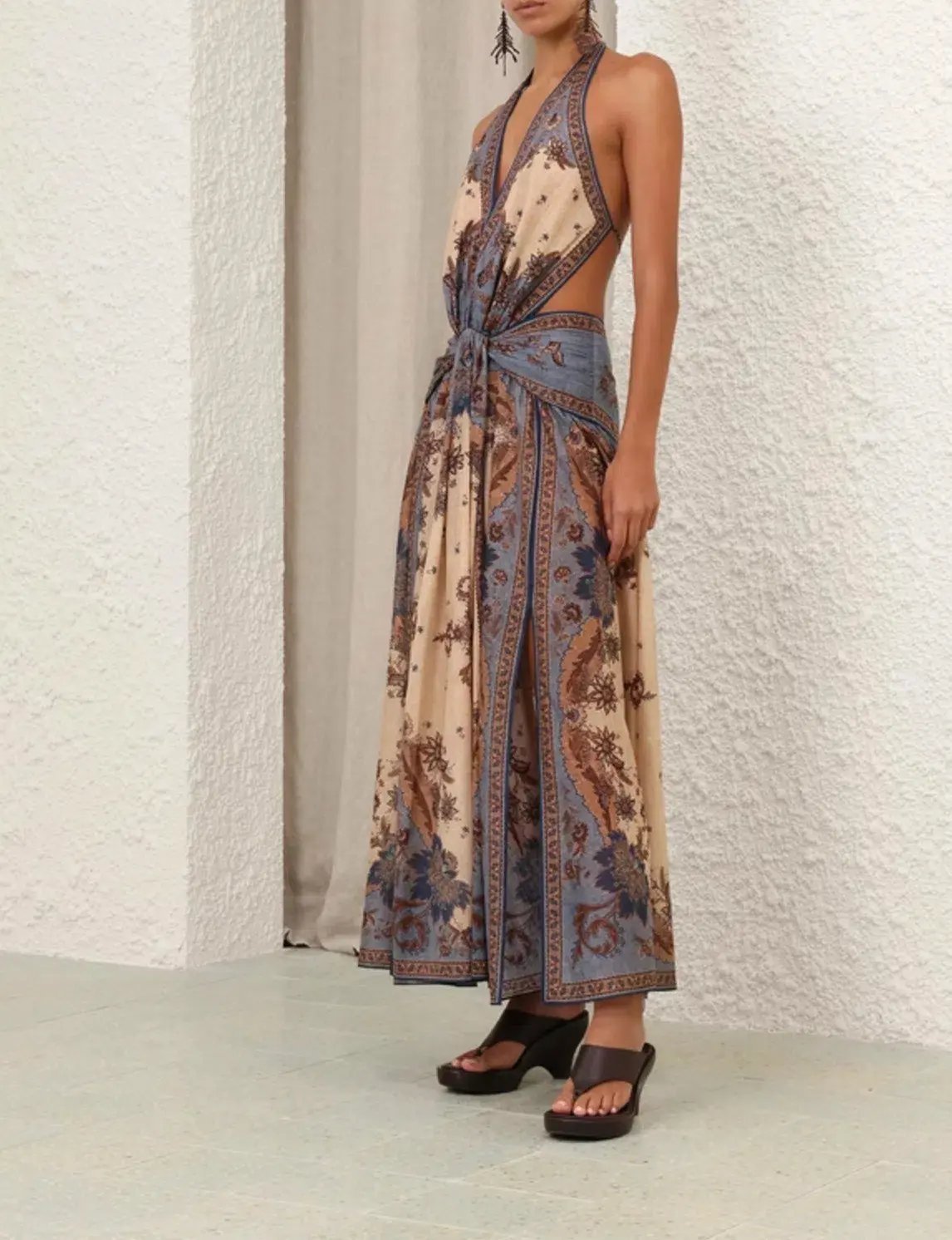 Zimmermann Ascension Plunge Halter Maxi Dress Size 0 / AU 8 photo 6