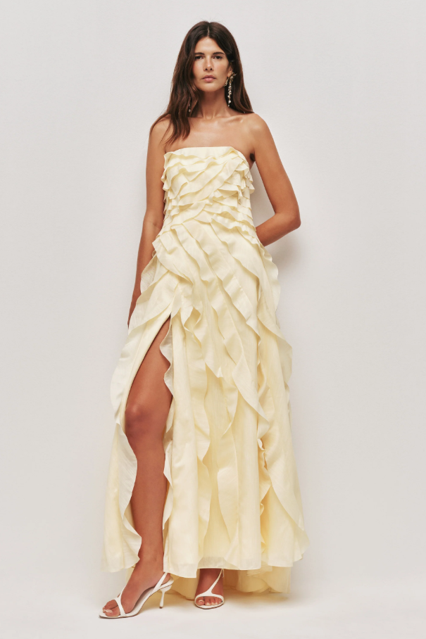 Aje Allairie Gown - Yellow photo 2