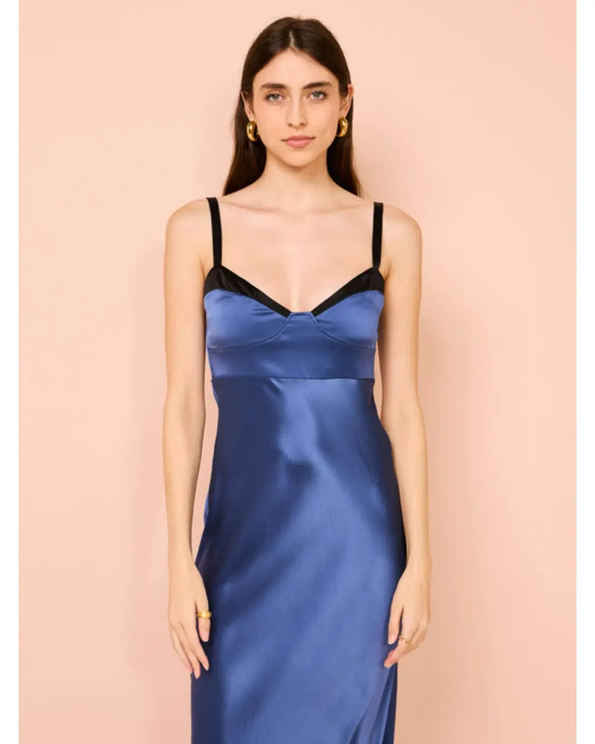 Sir The Label Depeche Balconette Gown In Dark Blue Size 1 / AU 8 photo 3