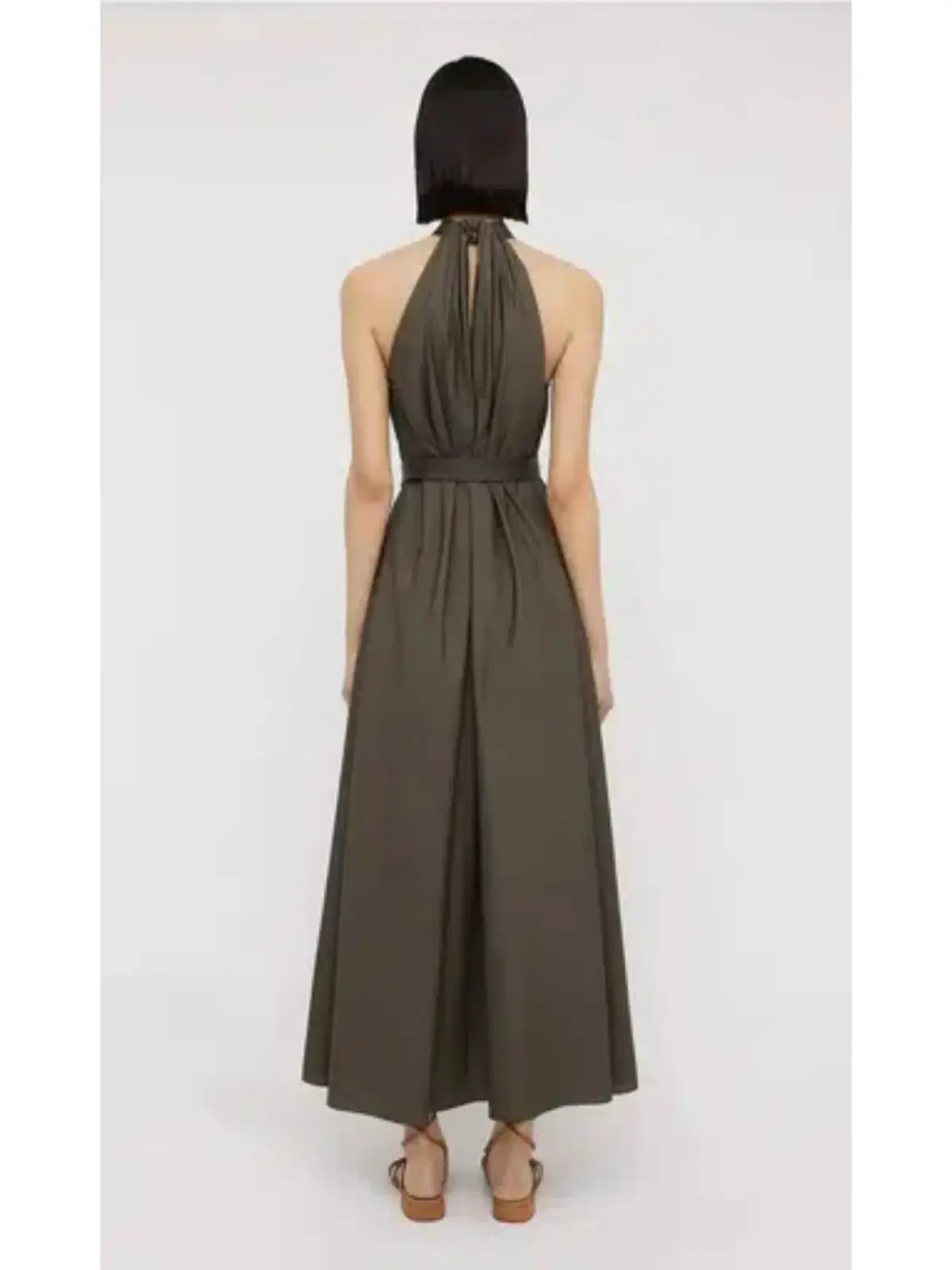 Scanlan Theodore Parachute Cotton Strapping Dress Jungle Green Size AU 6 photo 2