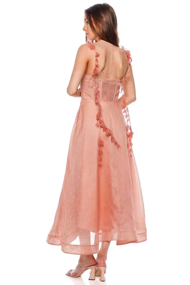 Zimmermann Wonderland Midi Corset Dress Dusty Pink Size 1 / AU 10 photo 2