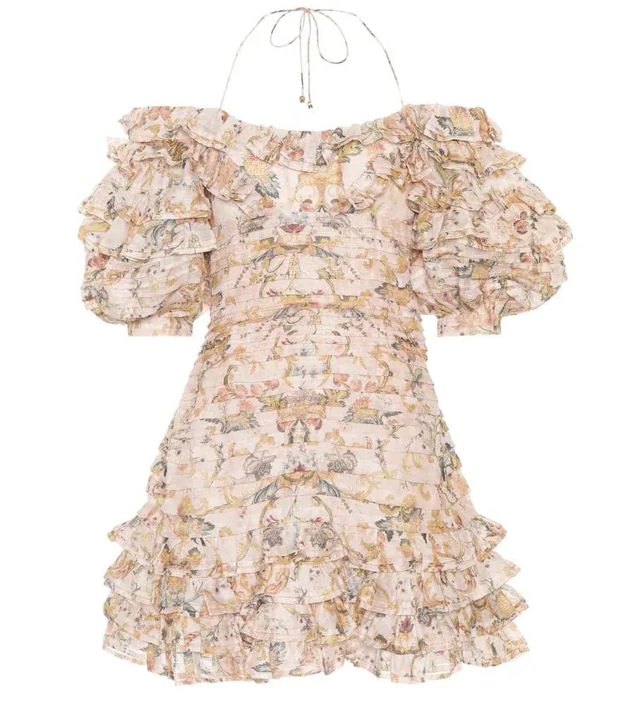 Zimmermann Painted Hearts Fold Dress Print Size 0 photo 3