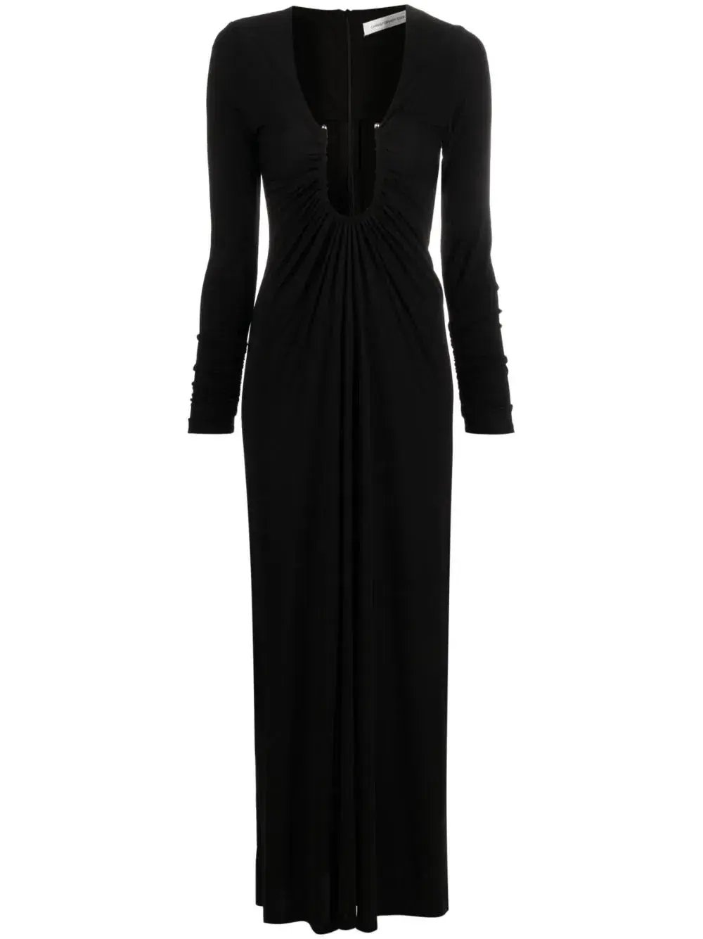 Christopher Esber Arced Palm Long Sleeve Dress Black Size 8 photo 5