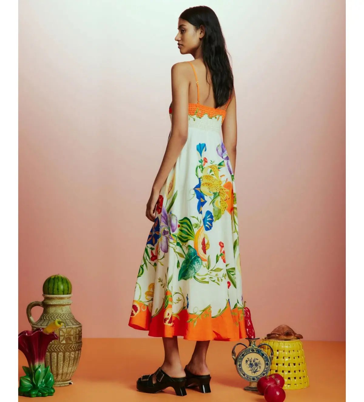 Alemais Flores Midi Sundress Print Size AU 10 photo 3