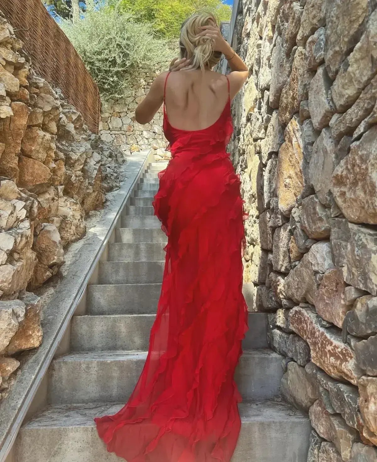 Rat & Boa Cecelia Maxi Dress Red Size 6 photo 2
