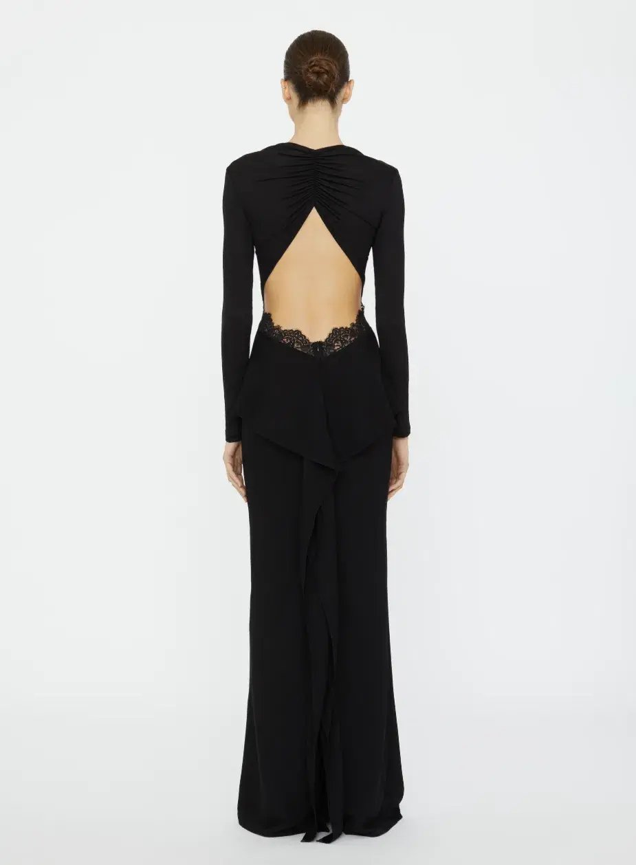 Christopher Esber Endrey Disconnect Back Column Maxi Dress Black Size 6 photo 2