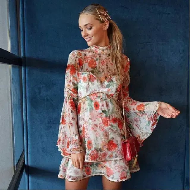 Thurley Meadow Dress Print Size 8 photo 4
